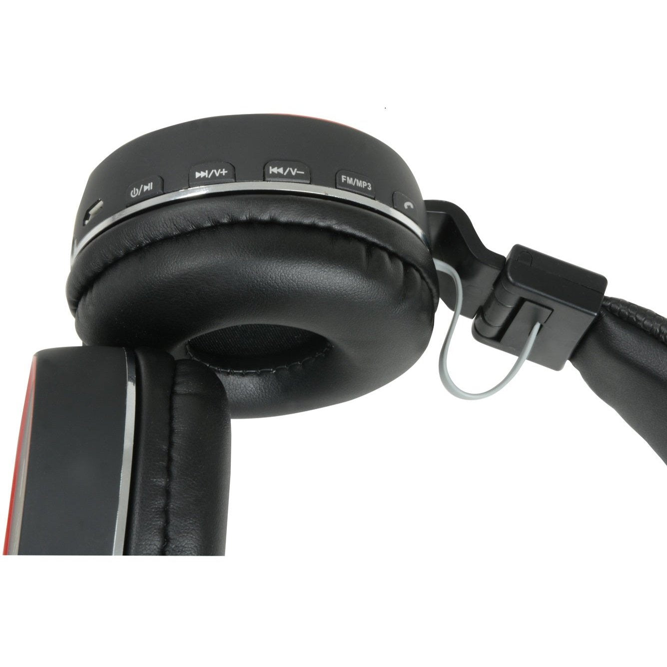 Bluetooth Headphones RECHARGABLE WIRELESS Music SD Card Slot BLACK