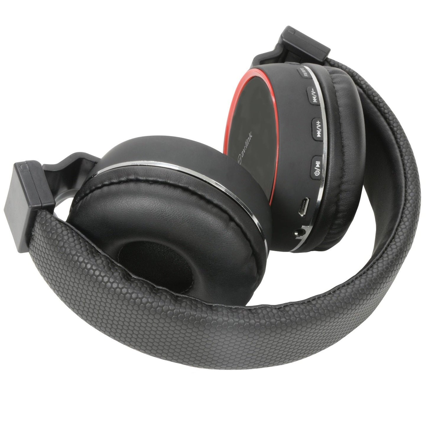 Bluetooth Headphones RECHARGABLE WIRELESS Music SD Card Slot BLACK