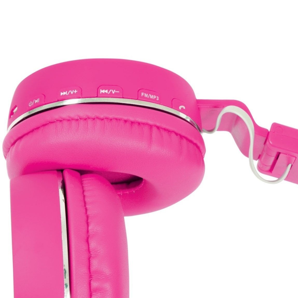 Bluetooth Headphones RECHARGABLE WIRELESS Music SD Card Slot PINK