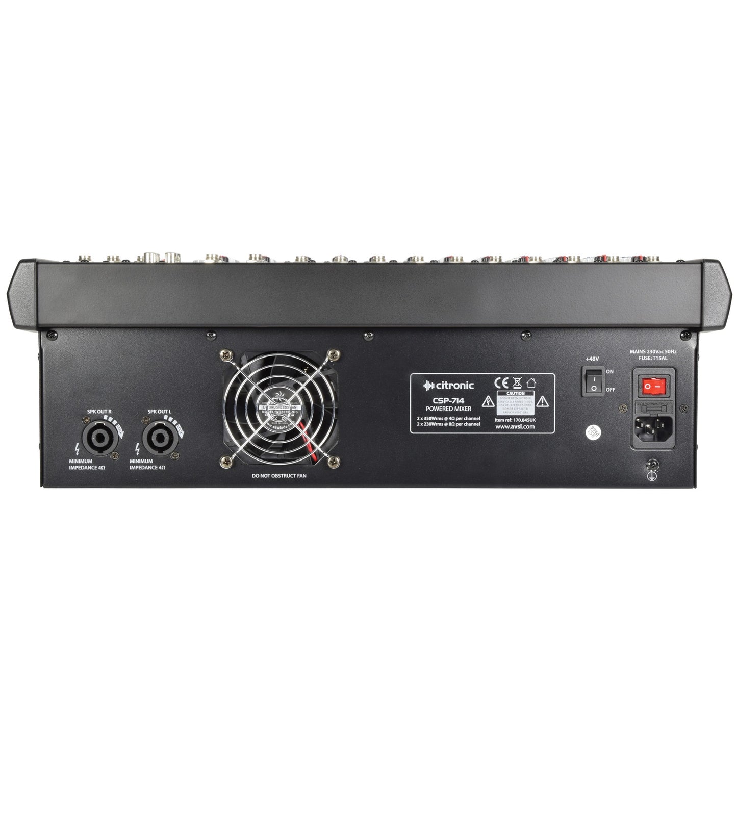 Citronic CSP-714 Compact Powered Mixer with DSP 14 input, 2 x 350W Amplifier