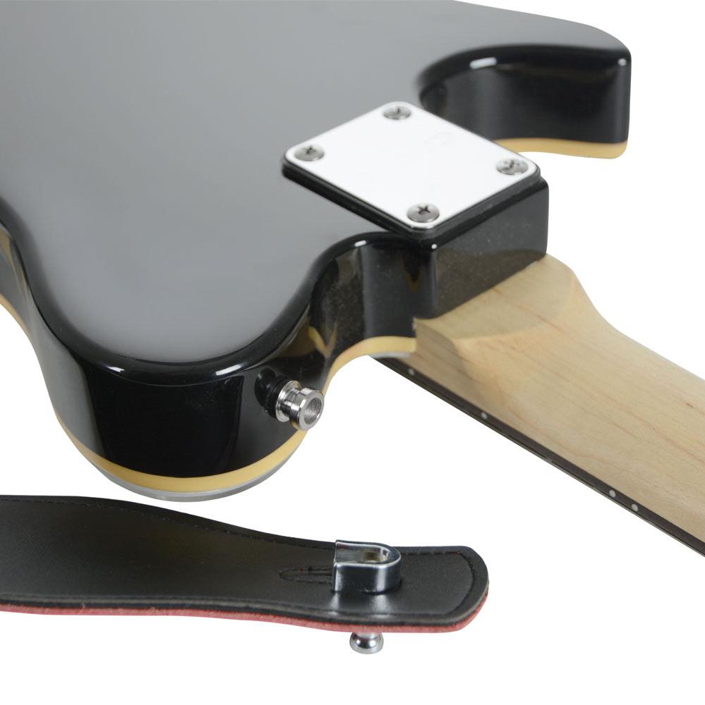 Guitar Strap Lock PAIR Black - Safe Instrument Spring Loaded Locking Mechanism
