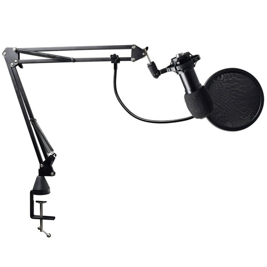 Studio Condenser Microphone Kit - Shock Mount/Pop Screen - Citronic SMK-7