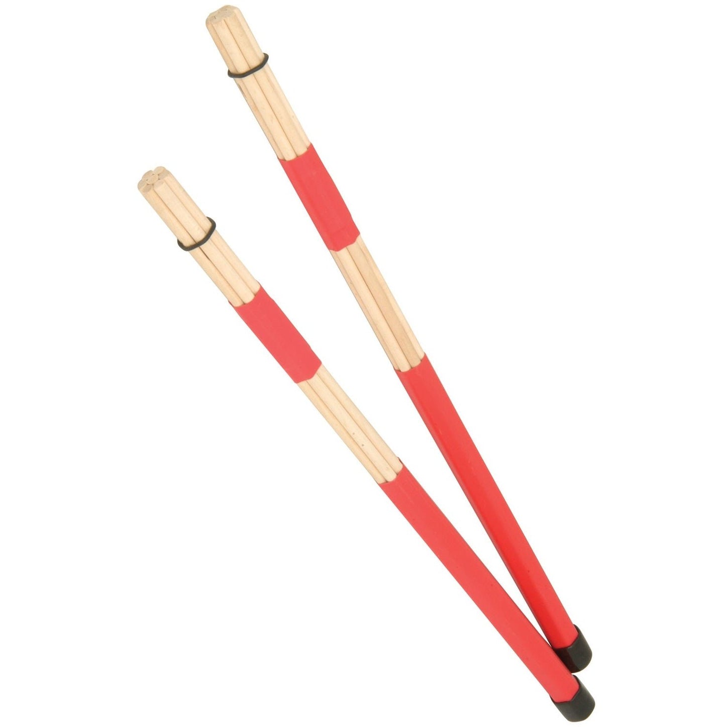 Drum Rutes Maple Hepta-Rods Pair HEAVY Coated Grip 7 Thick Dowels