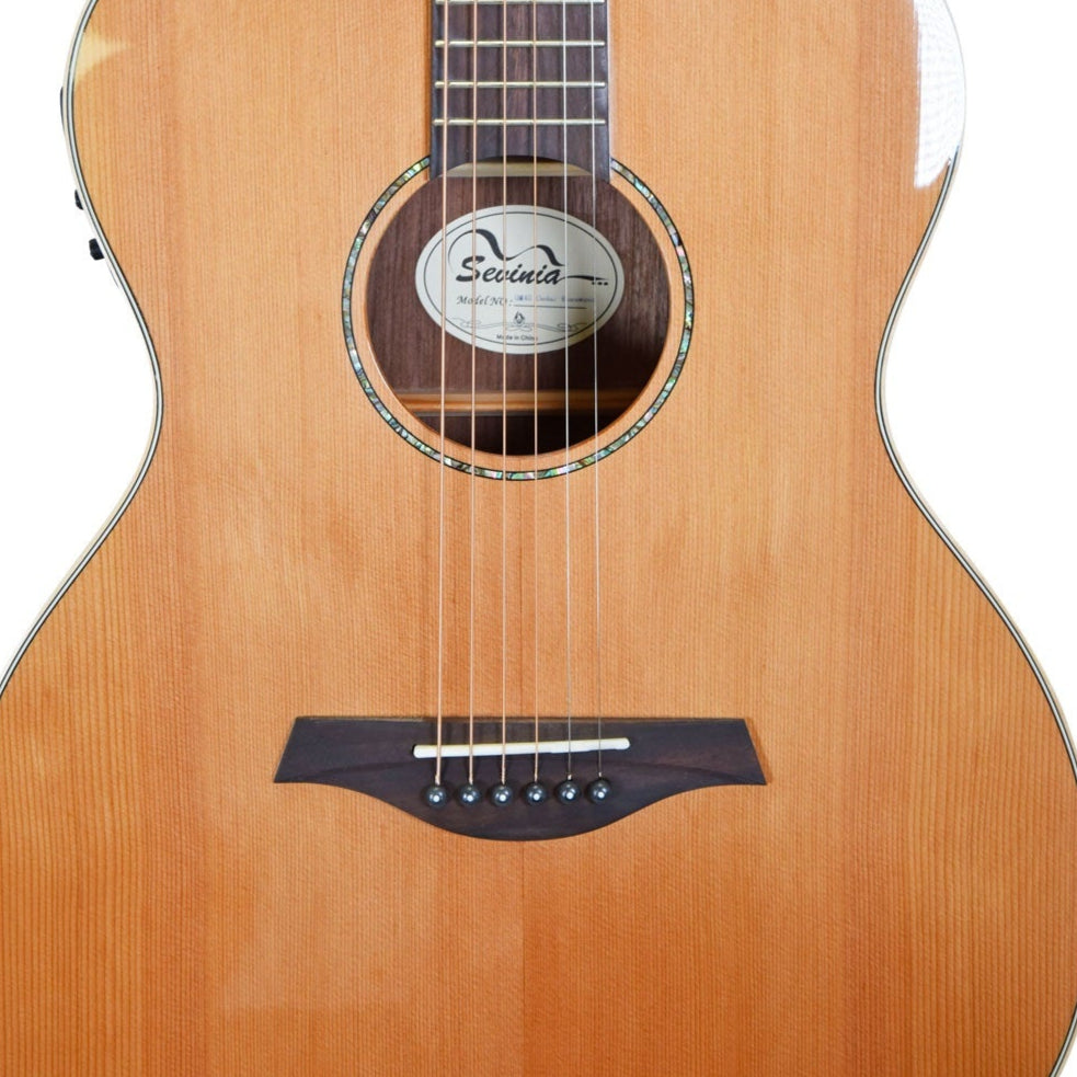 Sevinia Solid Cedar Top Electro-Acoustic Guitar OM40