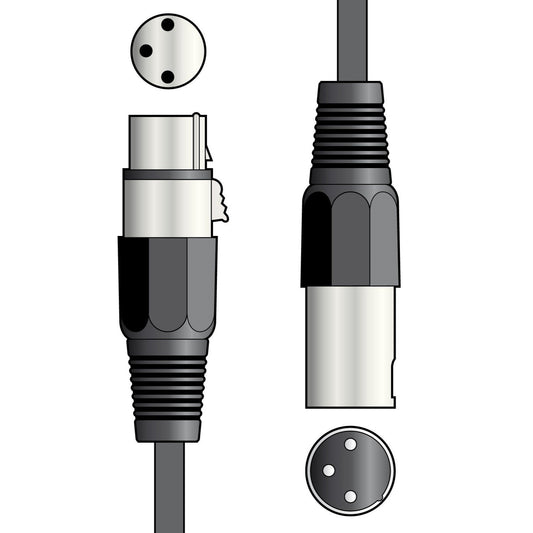 Microphone Lead XLR Female - XLR Male Cable 6 m