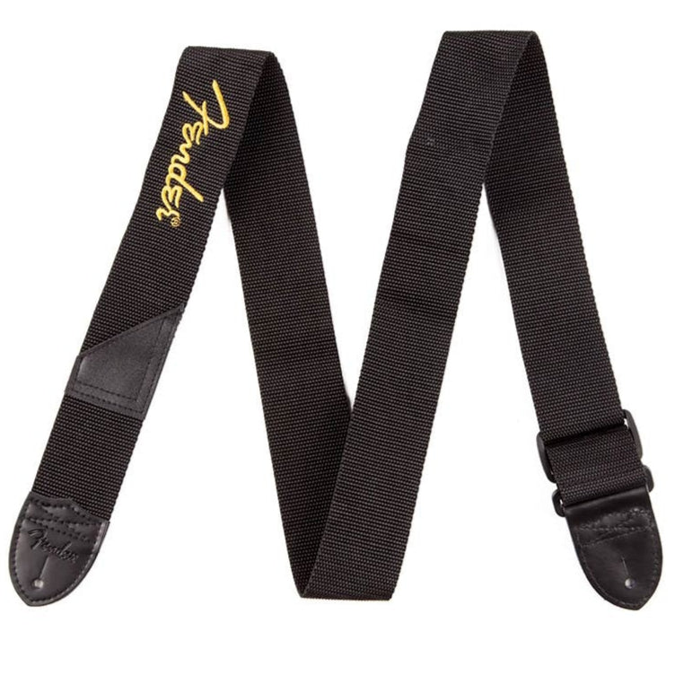 Fender Guitar Strap Pick Pocket & Yellow Logo