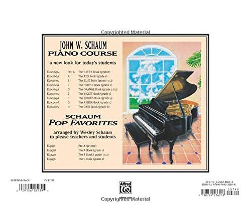 Piano Course Pre A The Green Book - Wesley Schaum - 02915618139