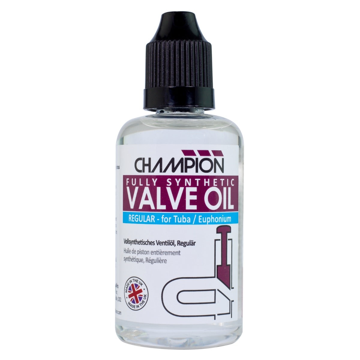 Valve Oil CHAMPION Premium Fully Synthetic Regular 50ml Bottle