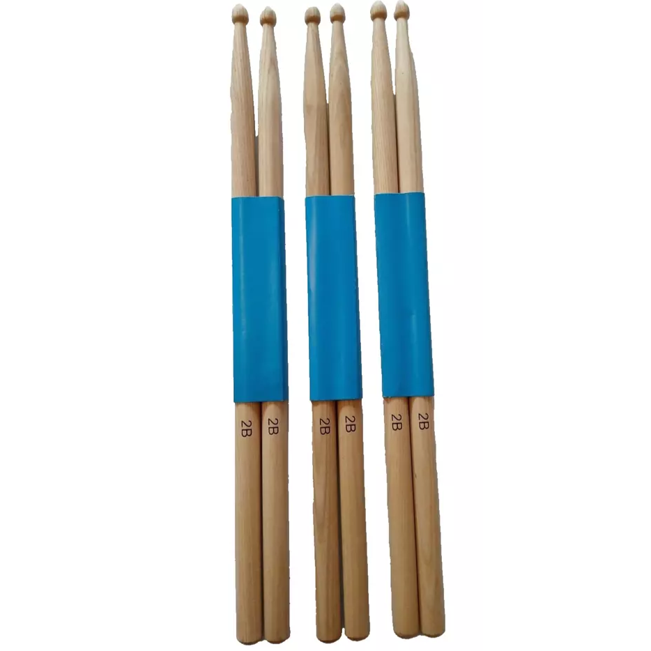 Drum Stick Bundle 2B (3 Pairs) Wood Tip - QTX