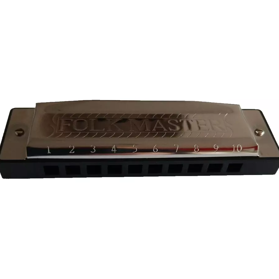 Folk Master Harmonica Diatonic 10-Hole Mouth Organ / Harp Key F