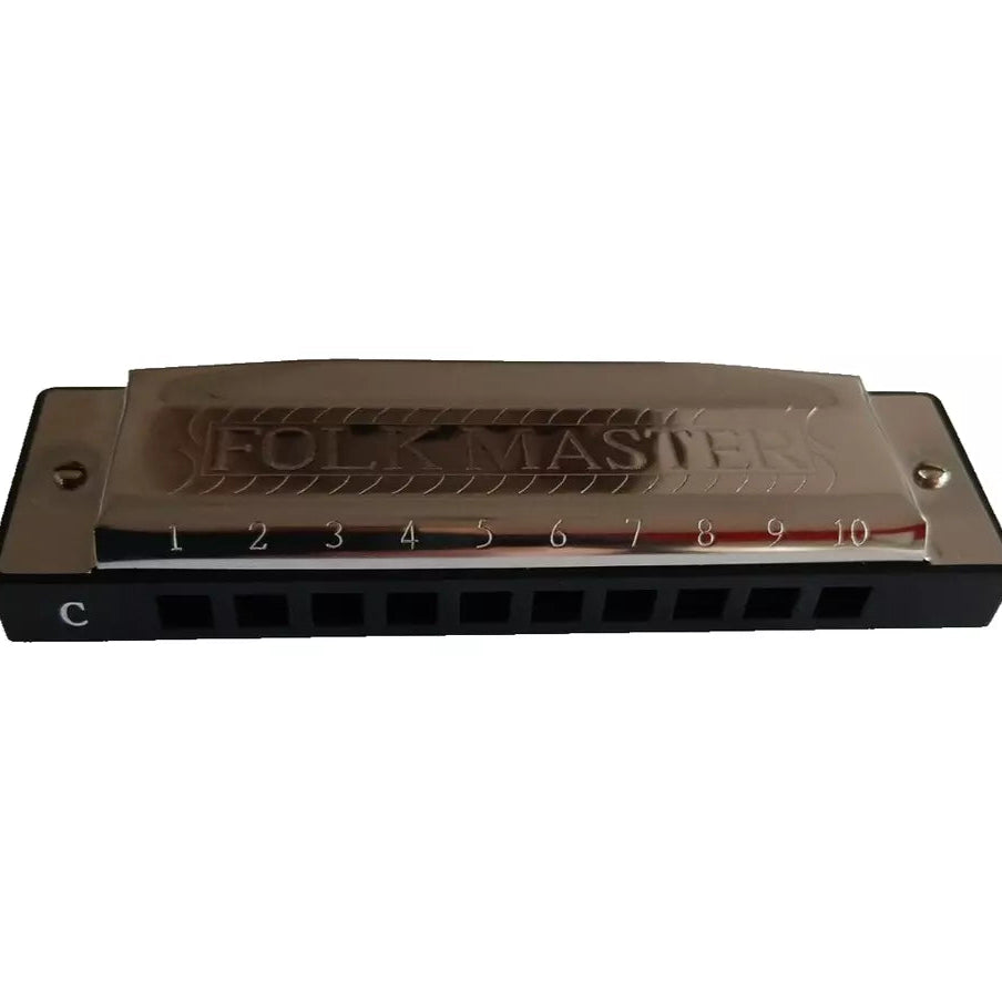 Folk Master Harmonica Diatonic 10-Hole Mouth Organ / Harp Key C