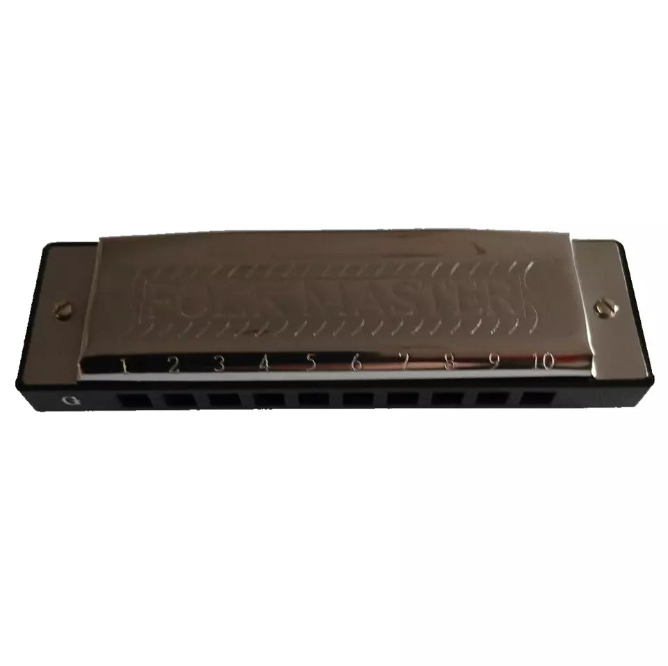 Folk Master Harmonica Diatonic 10-Hole Mouth Organ / Harp Key G