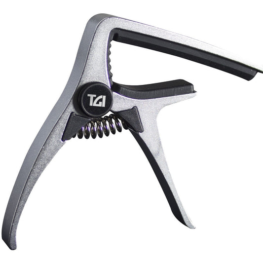 Acoustic Guitar CAPO Trigger Quick Release - Silver - TGI TGTC4SL