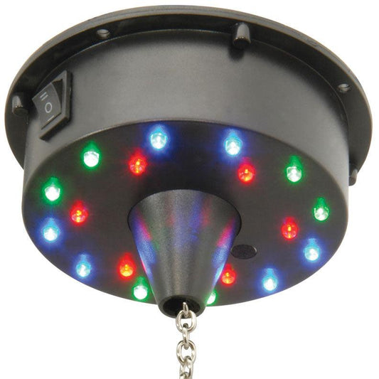 Mirror Ball Motor With LED Lights - Battery Operated Disco & Party Light Effect