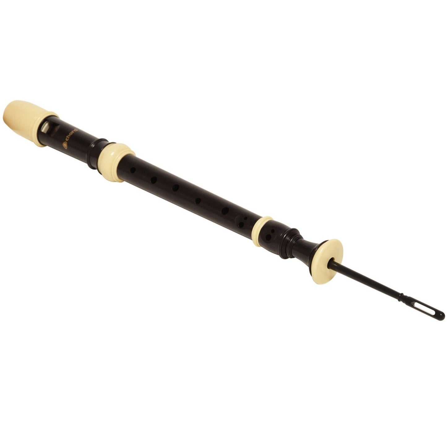 Descant Baroque Recorder Key of C Black & Cream