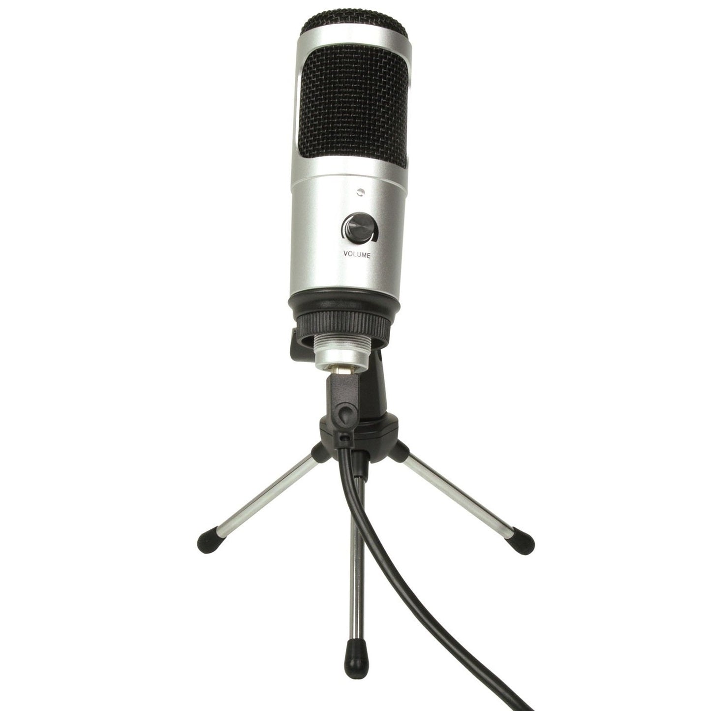 USB Microphone With Stand & Cable +Vol Control - Citronic CU-POD2