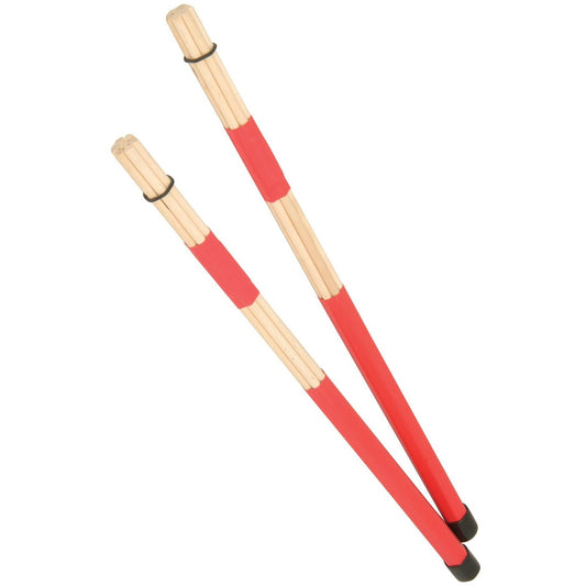 Drum Rutes Maple Hepta-Rods Pair HEAVY Coated Grip 7 Thick Dowels