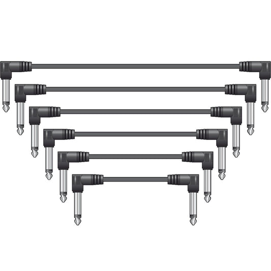 Patch Leads 6.3mm Mono Jack Plug - 6.3mm Mono Jack Plug PACK OF 6