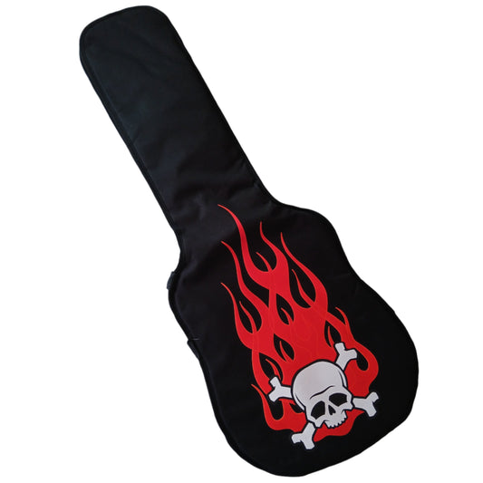 Electric Guitar Gig Bag - Skull & Crossbones "Skull Meteorite" Motif