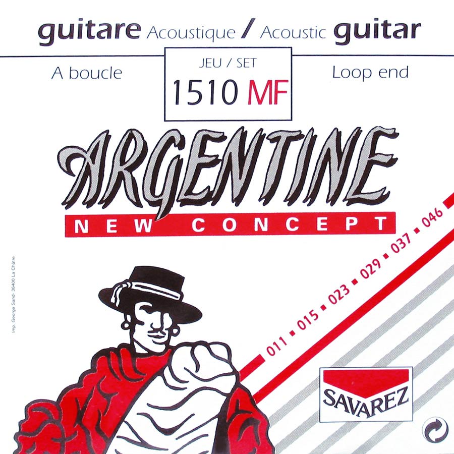 Argentine Gypsy Jazz Guitar String Set 11-46 Standard Tension Loop End - 1510-MF
