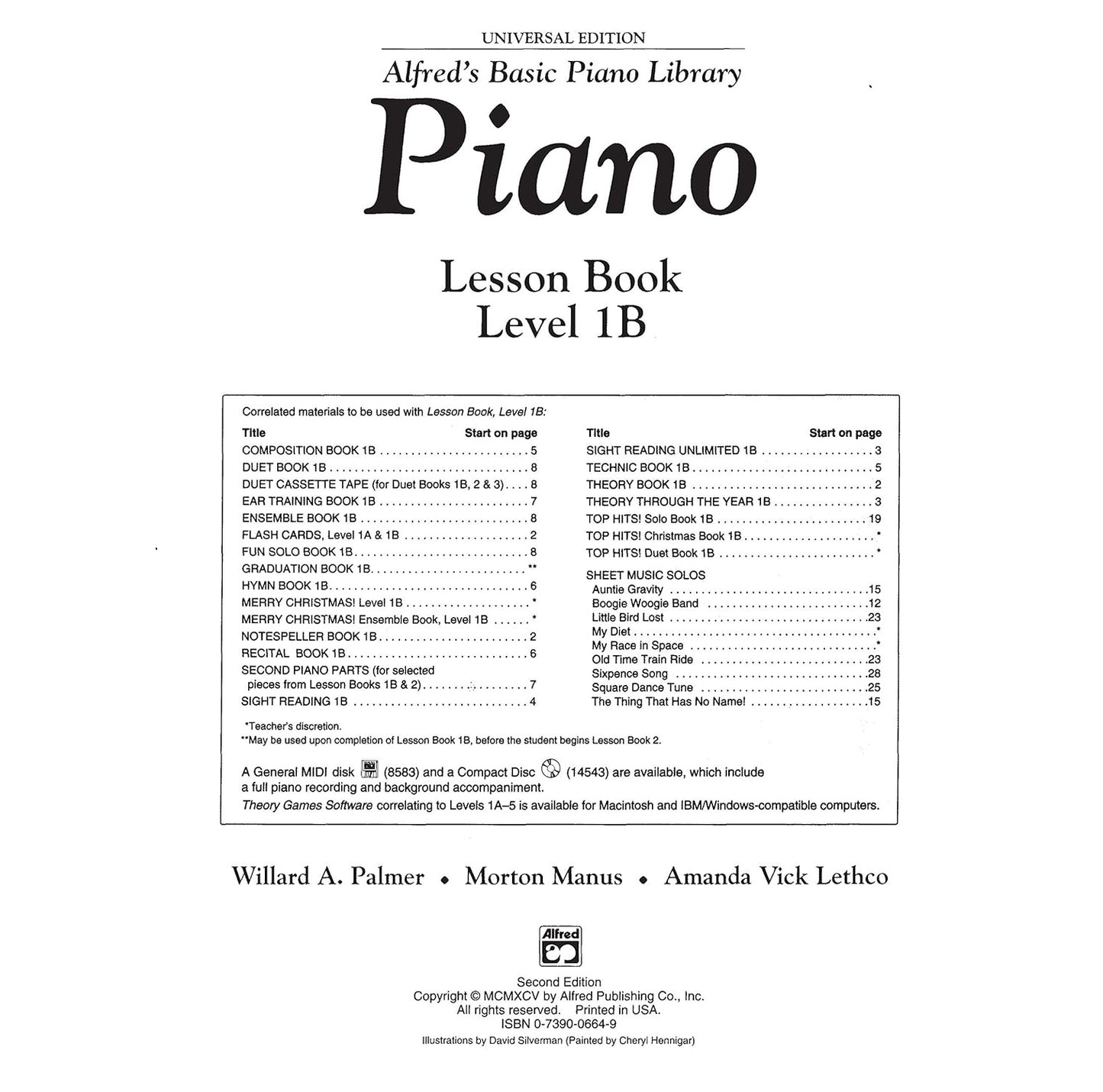 Piano Lesson Book Level 1b - W Palmer et al -  ‎ 0739006649