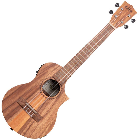 Kala Teak Tri-Top Tenor Electro Ukulele With Cutaway & EQ