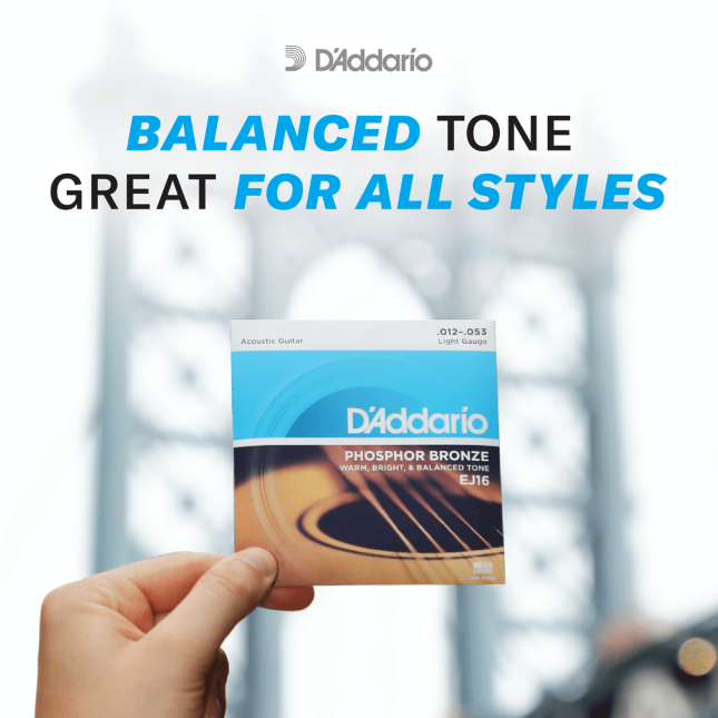 D'Addario Phosphor Bronze Acoustic Guitar Strings 3 Pack 12-53 EJ16-3D