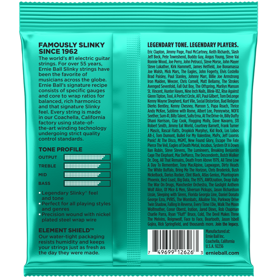 Ernie Ball Not Even Slinky Electric Guitar Strings 12-56 3 Set Bundle