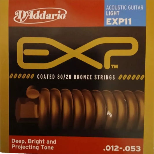 D'Addario Bronze Acoustic Guitar Strings .012-.053 - EXP11