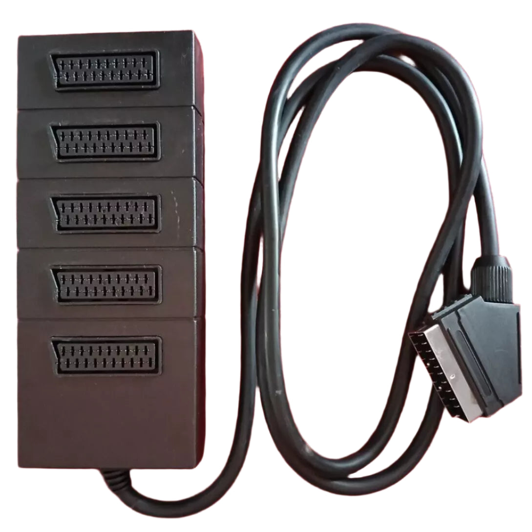 Scart Splitter 5 Way Cable - TV Video DVD CCTV Adaptor Connector