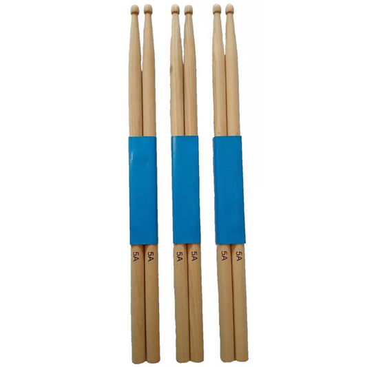 Drum Stick Bundle 5A (3 Pairs) Wood Tip - QTX